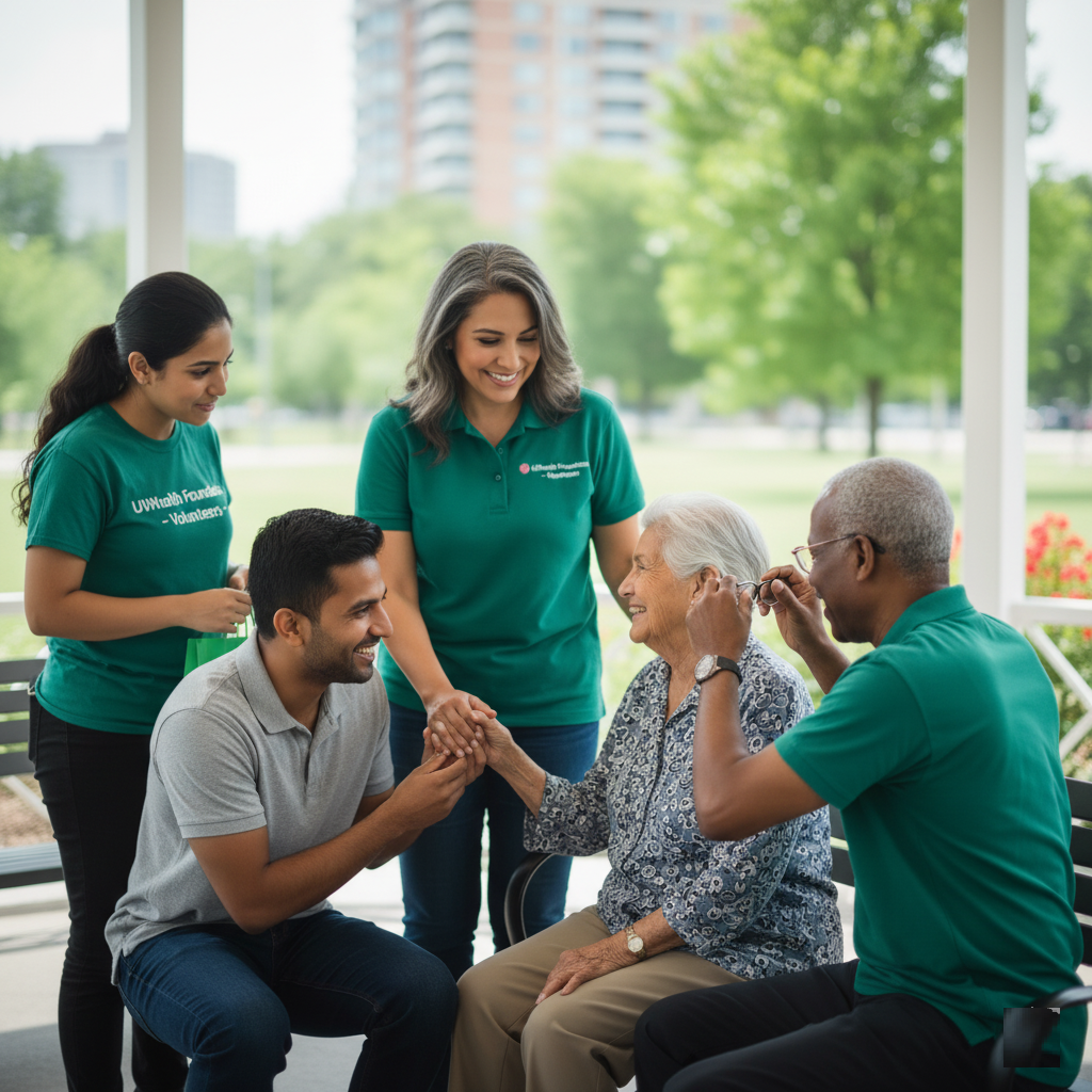 Voluntarios trabajando
